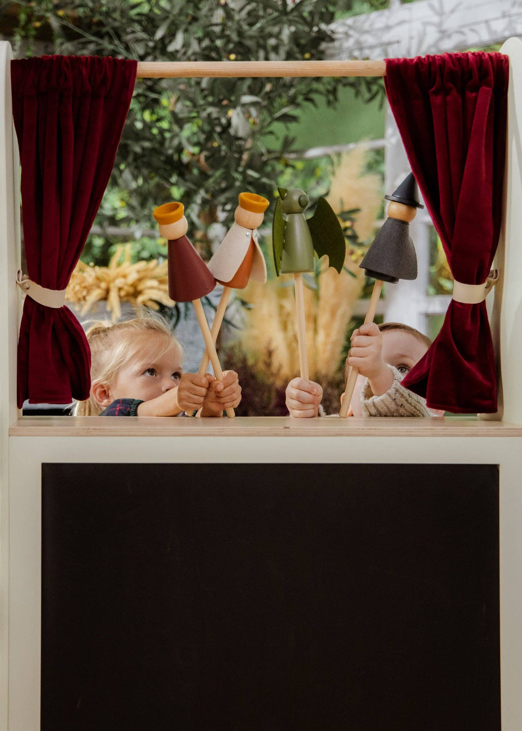 Set of 6 Wooden Puppets