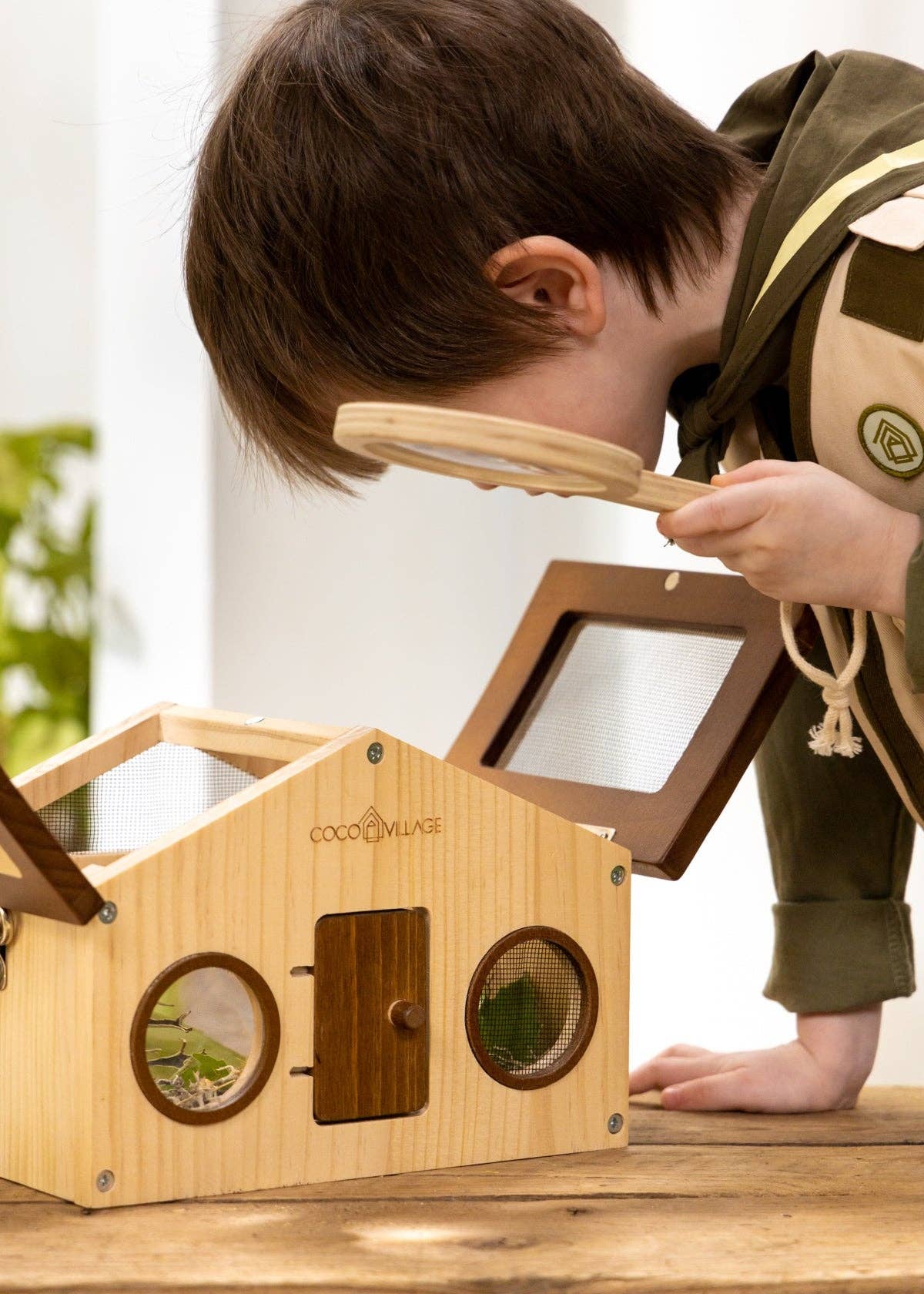 Wooden Bug House & Exploration Set