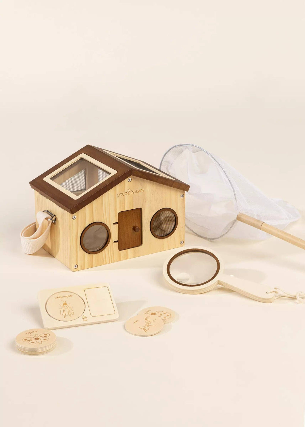 Wooden Bug House & Exploration Set