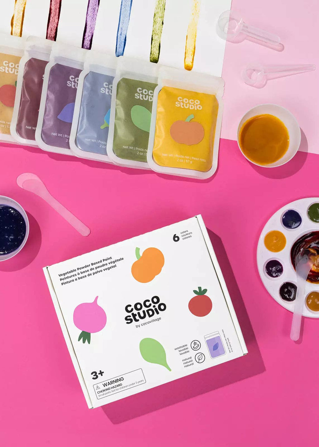 Vegetable Powder Based Paint Set - 6 Colors